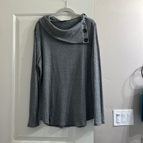 fortune + ivy Tops - Fortune + ivy waffle knit top light weight sweater XXL Stitch Fix like new